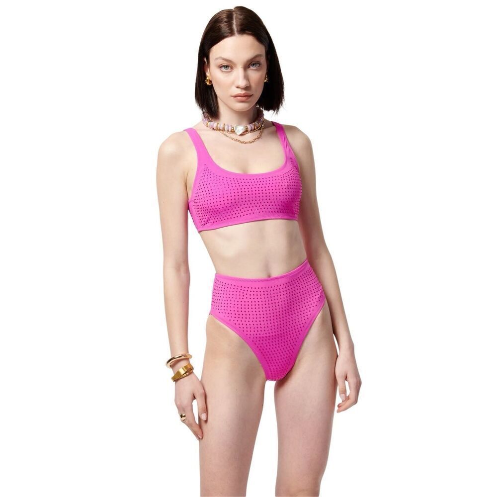 NWT Cami NYC Merari and Merelis High Waist Crystal Bikini Set NWT XS S